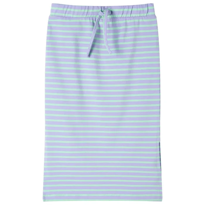 Falda recta infantil con rayas menta brillante 128