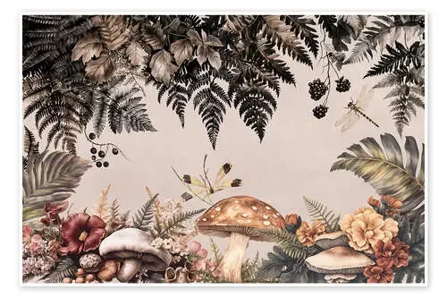 Fern Forest Mushrooms de Andrea Haase