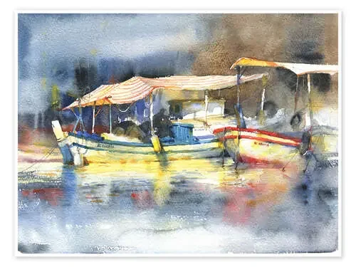 Fishing Boats in the Harbour de Samira Yanushkova