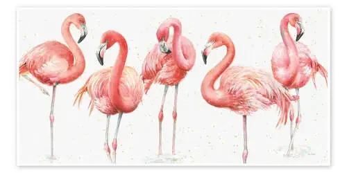Flamencos rosados VIII de Lisa Audit Wild Apple Graphics