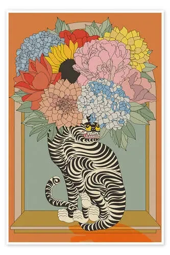 Floral Feline Fantasy 1x