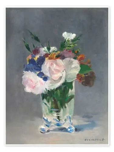 Flores en un jarrón de cristal de Édouard Manet Master Collection