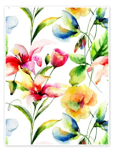 Flores silvestres en acuarela Editors Choice