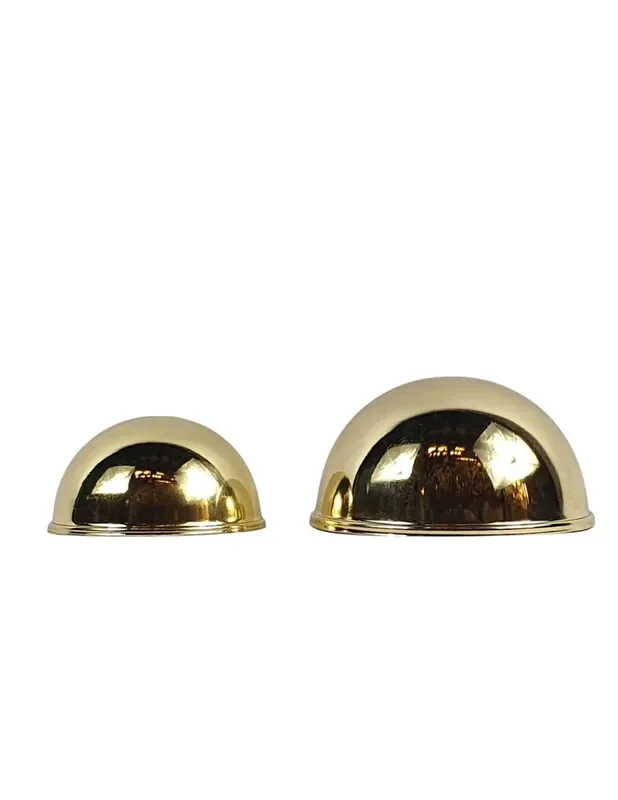 Florón Metal Oro Media Bola para Lámpara