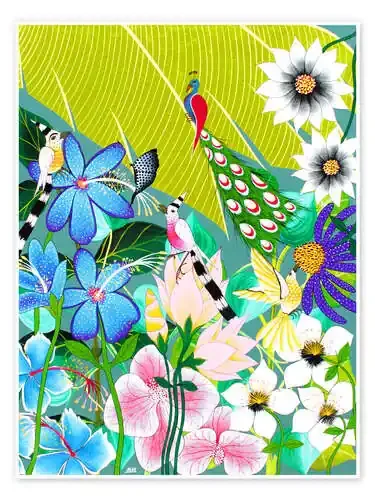 Flower buket in the rainforest de Wasia Tanzania Art & Licensing