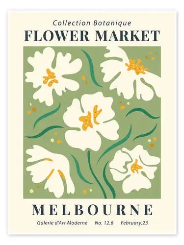 Flower Market Melbourne de TAlex Exhibition Posters