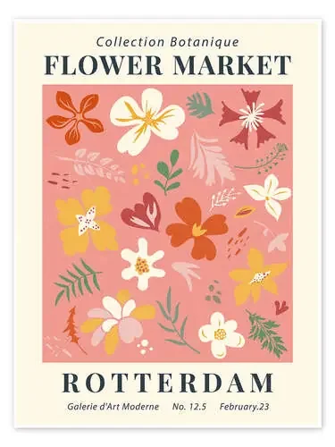 Flower Market Rotterdam de TAlex Exhibition Posters