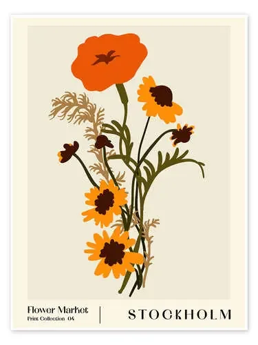 Flower Market Stockholm II de NKTN Exhibition Posters