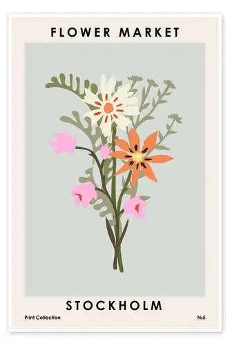 Flower Market Stockholm III de NKTN Exhibition Posters