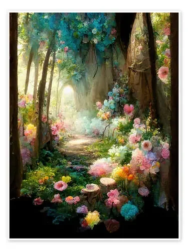 Flower path into the light I de Dolphins DreamDesign