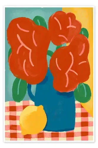 Flower vase and lemon de Marco Marella