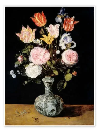 Flowers in a Chinese Vase de Jan Brueghel d.Ä. Master Collection