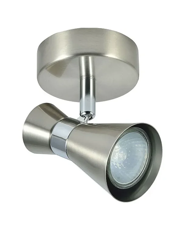 Foco Orientable y Basculante Níquel Cromo