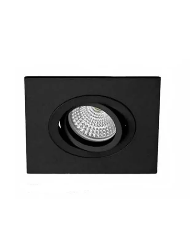Focos Cuadrado Negro 11CM