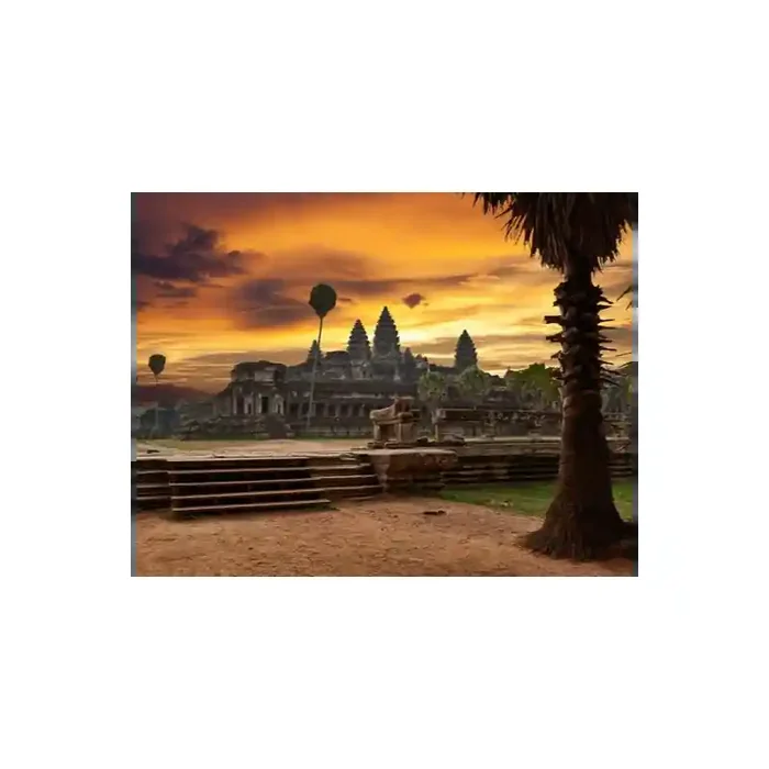 Fotomural Angkor Wat FLF019, 180cm. x 140cm., Vinilo Autoadhesivo Mate, Todo Color, Original, 25.33x0x0x0 cm.
