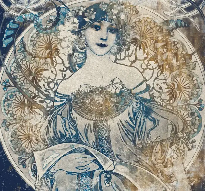 fotomural arte deco azul de Sanders & Sanders – 611847