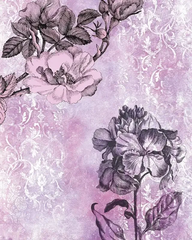 fotomural barroco rosa y morado de Sanders & Sanders – 611938