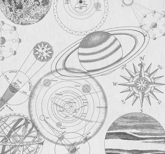 fotomural bosquejo del cosmos gris de Sanders & Sanders – 612135