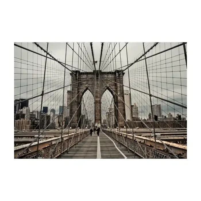 Fotomural Brooklyn Bridge FPR025, 110cm. x 73.3cm., Vinilo Autoadhesivo Mate, Todo Color, Original, 0x0x0x0 cm.