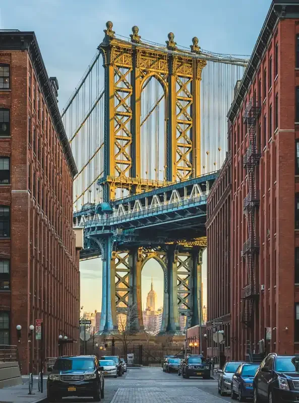fotomural Brooklyn marrón, amarillo y azul de Sanders & Sanders – 612308