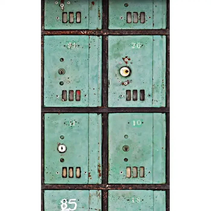 fotomural buzones verde mar de ESTAhome – 158204