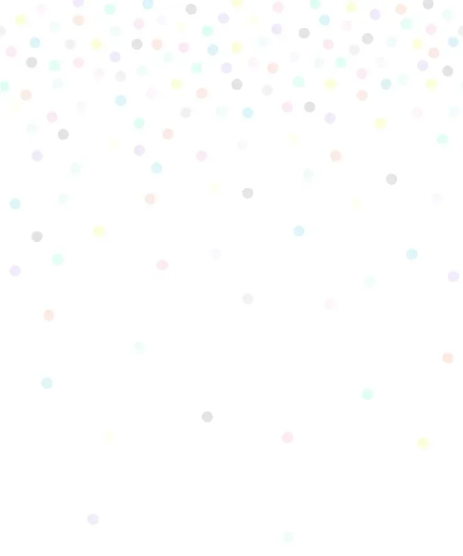 fotomural confetti lunares puntos alegres gris, amarillo, morado, rosa suave, menta verde, azul y naranja de Origin Wallcoverings – 357212
