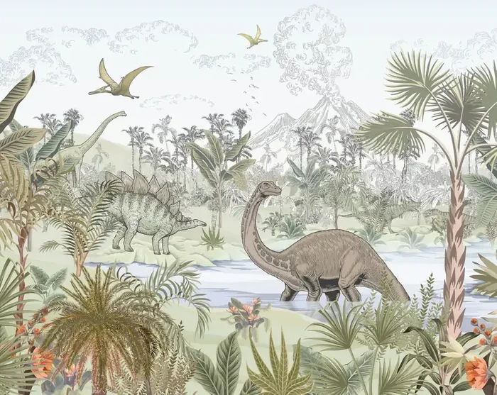 fotomural dinosaurios verde de Sanders & Sanders – 950038