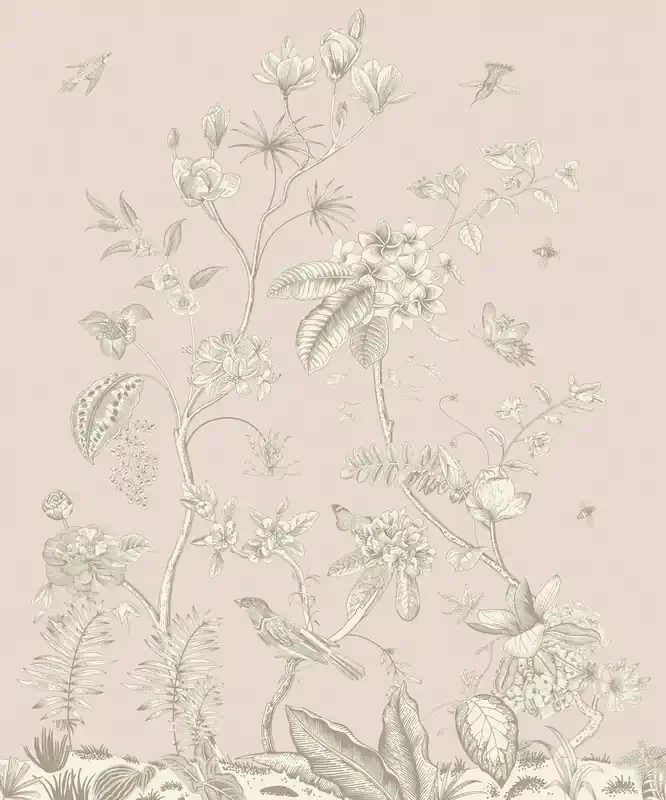 fotomural diseño floral beige de Sanders & Sanders – 601200