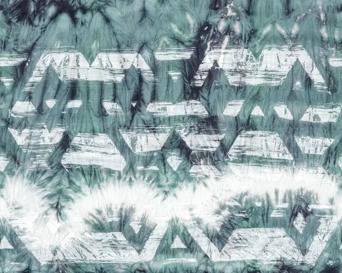 fotomural diseño tie-dye Shibori azul verde de Sanders & Sanders – 612032