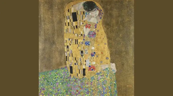 fotomural El Beso de Gustav Klimt marrón de Sanders & Sanders – 950044