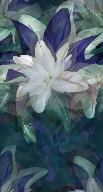 fotomural flor del lirio azul agrisado de Erismann – 661080