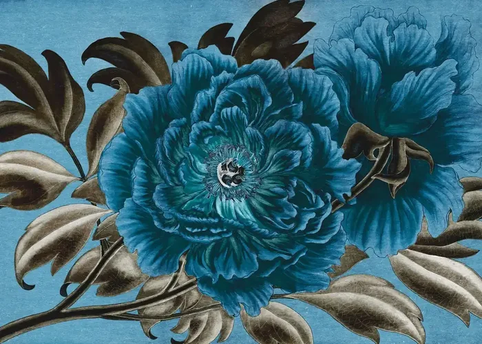 fotomural flores azul de Komar – 610015