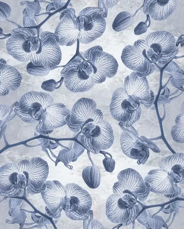 fotomural flores azul de Komar – 611185
