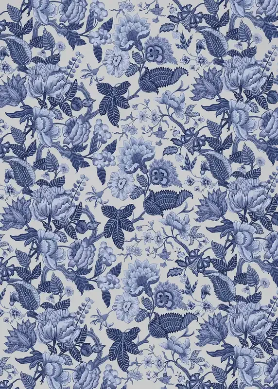 fotomural flores azul índigo de Sanders & Sanders – 611979