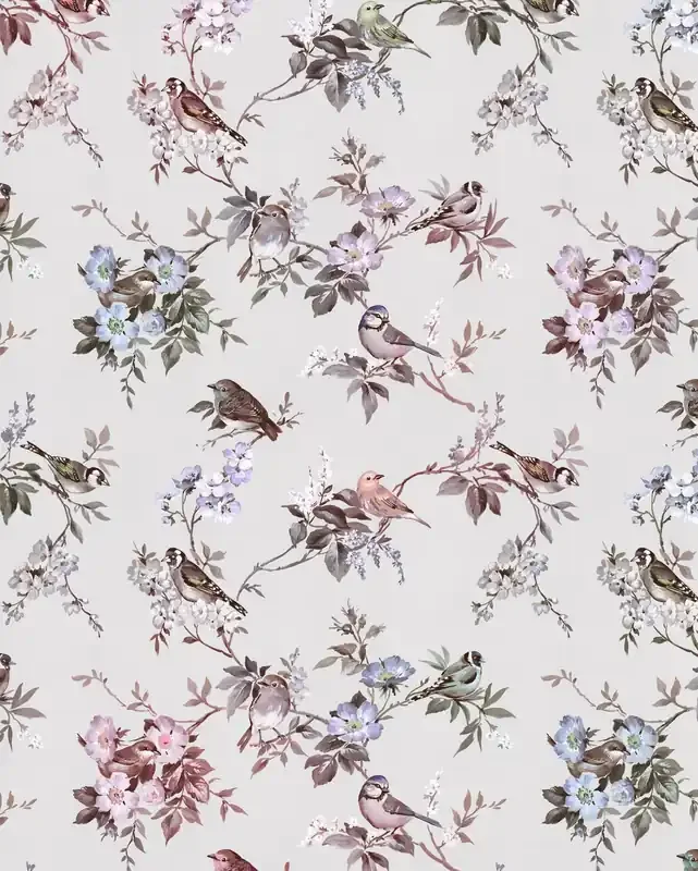 fotomural flores y pájaros multi color de Komar – 611174