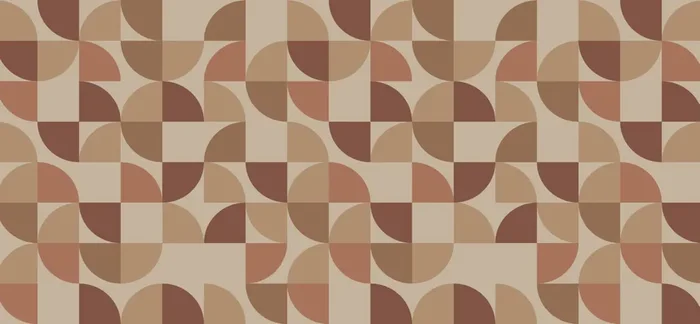 fotomural formas geométricas beige, rosa y rojo oscuro de ESTAhome – 159404