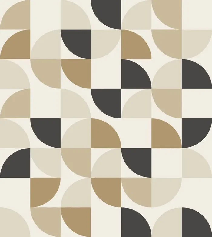 fotomural formas geométricas beige y negro de ESTAhome – 159385