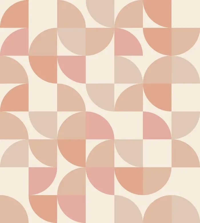 fotomural formas geométricas beige y rosa de ESTAhome – 159387