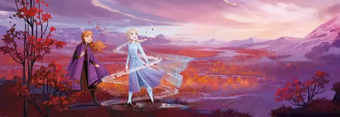 fotomural Frozen panorama morado de Disney – 611739