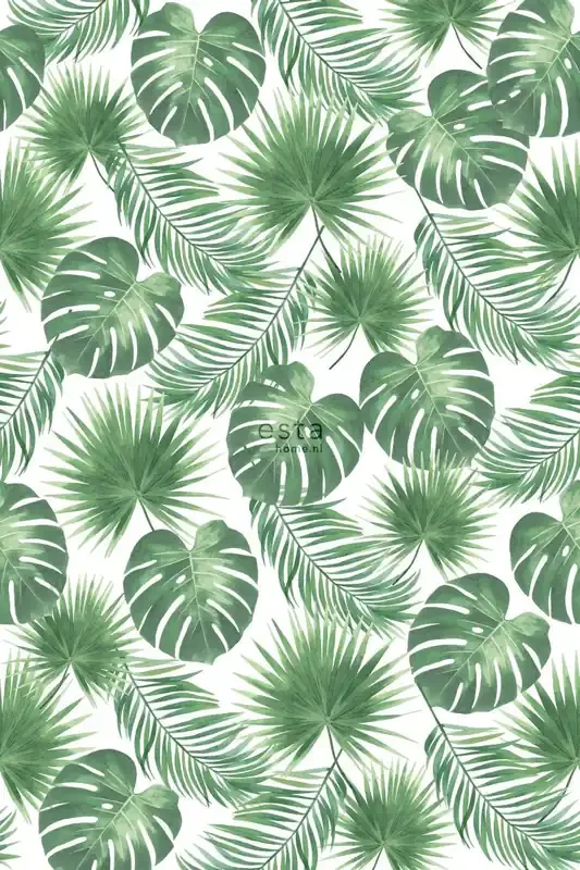fotomural hojas tropicales verde de ESTAhome – 158897