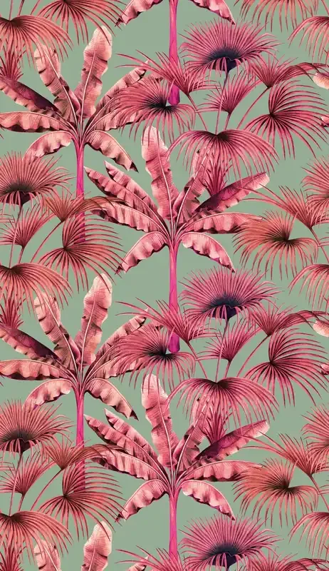 fotomural jungla azul, rosa y rosa de Livingwalls – AS-391833