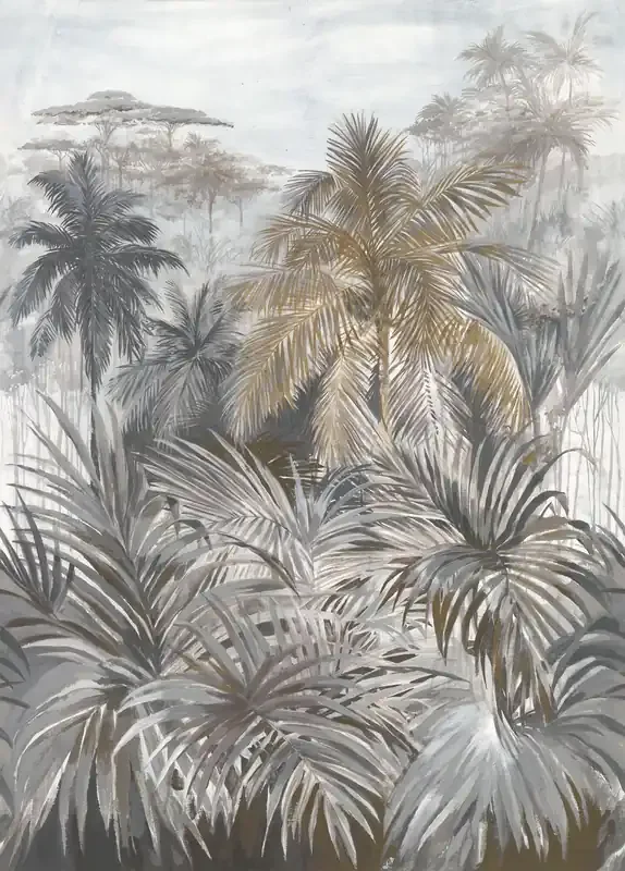 fotomural jungla gris oscuro de Sanders & Sanders – 640276