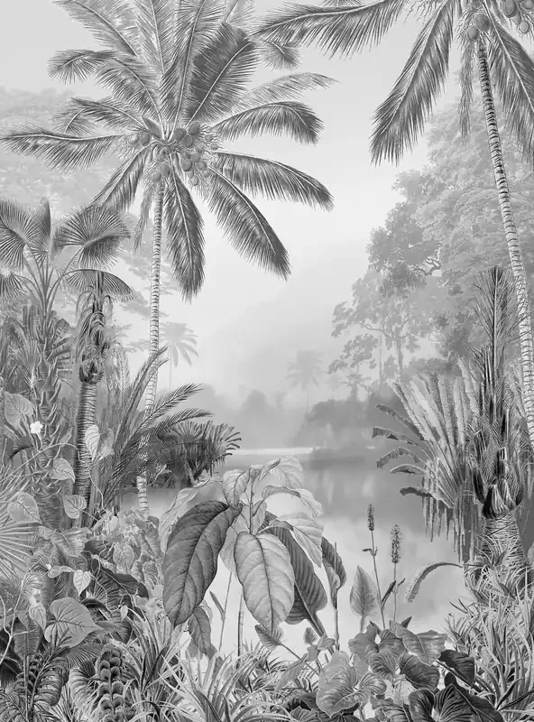 fotomural lago tropical gris de Sanders & Sanders – 612401
