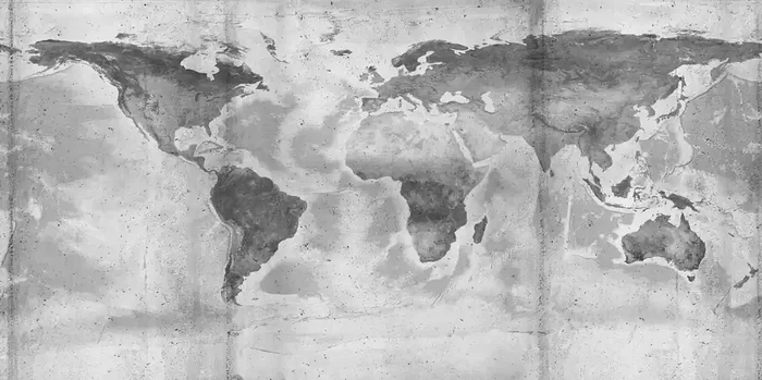 fotomural mapamundi concreto gris de Sanders & Sanders – 612363