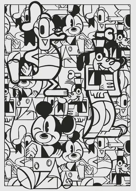 fotomural Mickey Mouse blanco y negro de Disney – 610752