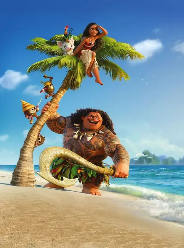 fotomural moana azul, verde y color arena de Disney – 612738