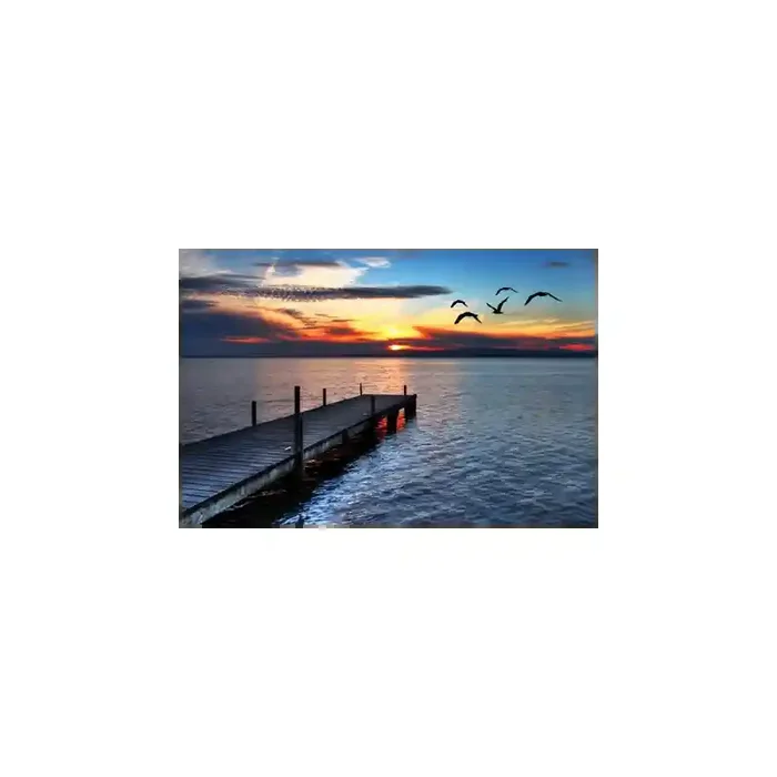 Fotomural Muelle Amanecer FPR020, 110cm. x 72.8cm., Vinilo Autoadhesivo Mate, Todo Color, Original, 0x0x0x0 cm.