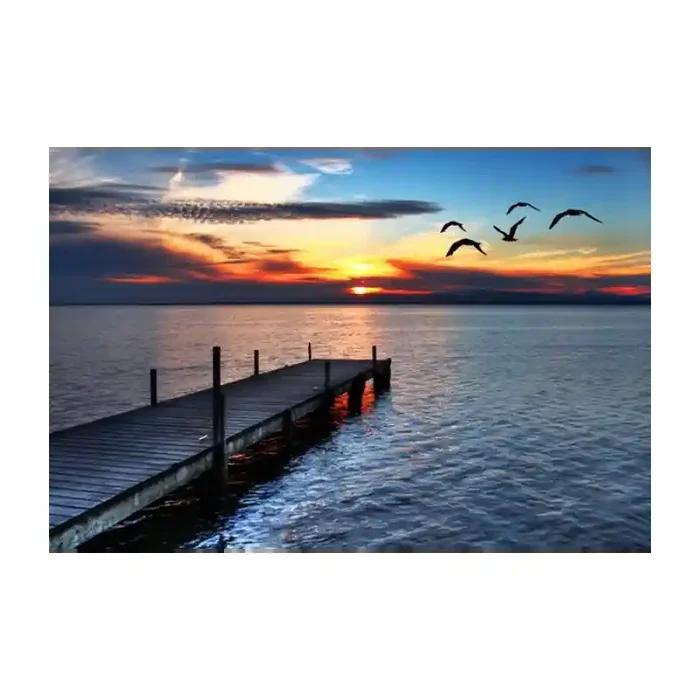 Fotomural Muelle Amanecer FPR020, 150cm. x 99.3cm., Vinilo Autoadhesivo Mate, Todo Color, Original, 0x0x0x0 cm.