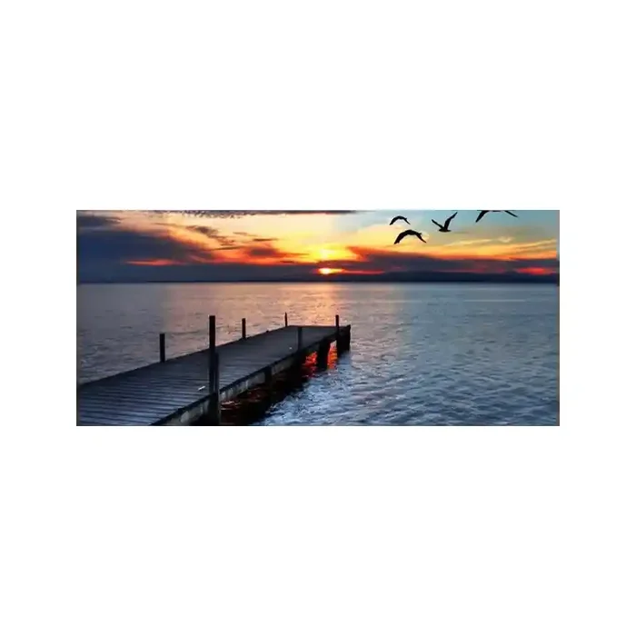 Fotomural Muelle Amanecer FPR020, 400cm. x 180cm., Vinilo Autoadhesivo Mate, Todo Color, Original, 0x42.33x0x42.33 cm.