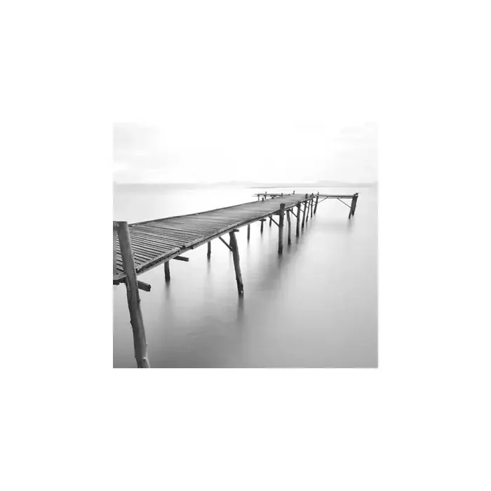Fotomural Muelle Madera FPR011, 262cm. x 250cm., Vinilo Autoadhesivo Mate, Blanco y Negro, Original, 67.66x0x11.28×0 cm.